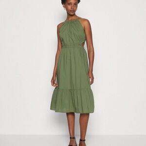 NWT Gap Poplin Halter Midi Dress, L